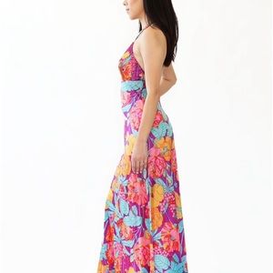 VTG 70s 'MOLIA' HAWAIIAN YELLOW FLORAL SLEEVELESS MINI BEACH SUMMER DRESS XS 4